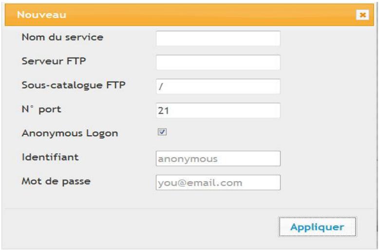 PANTUM M6800FDW - 6.2.3.3.Configurer le repertoire d'adresse FTP - 1