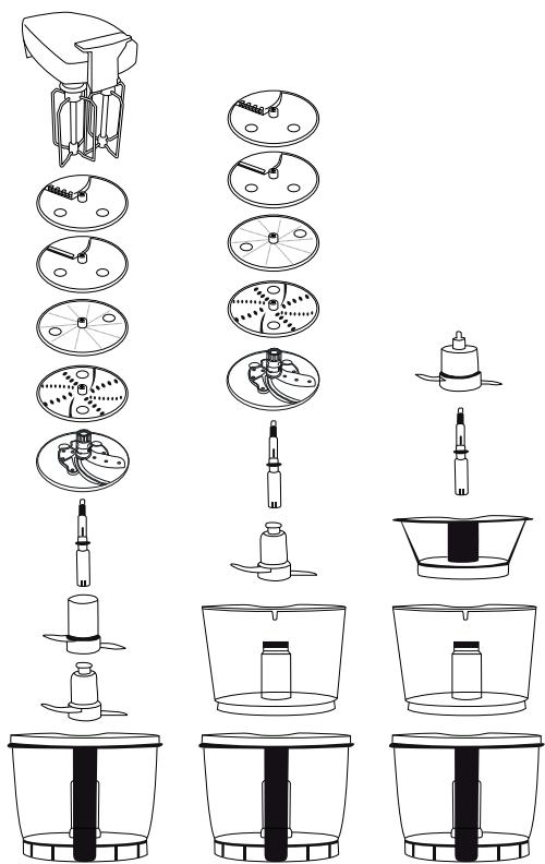 CUISINART FP 16 DCE METAL - Schémas récapitulatifs - 1