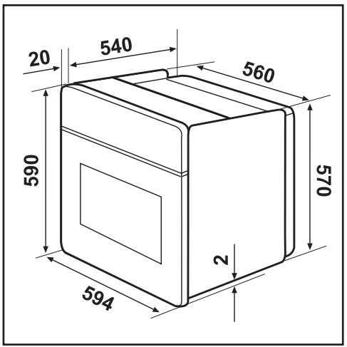 ZANUSSI ZBC 747 N NOIR - Fixation dans le meuble - 2