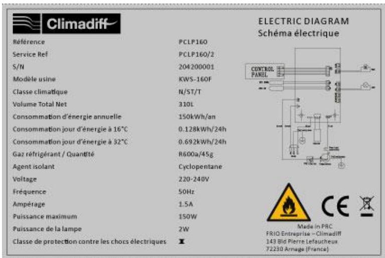 DARRY CPW204B1 - PLAQUE SIGNALÉTIQUE - 1