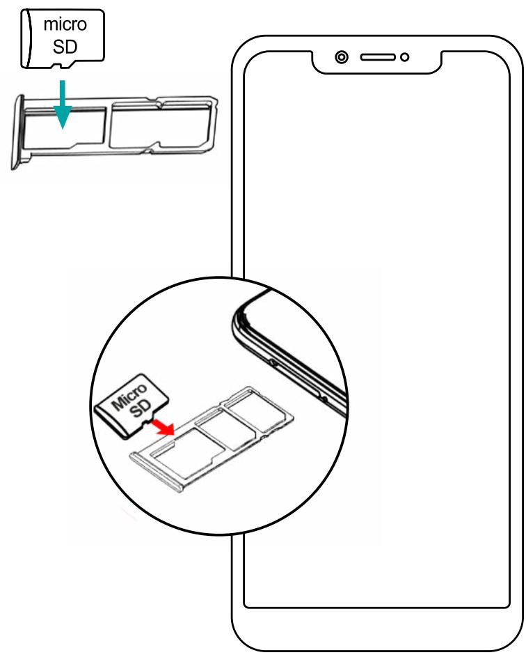 WIKO SmartphoneVIEW2GO - ~ Installation de la carte mémoire - 1