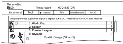 PANASONIC DMR6UBT1IEC - Lecture des programmes de l'Enregistrement par mot-clé - 1
