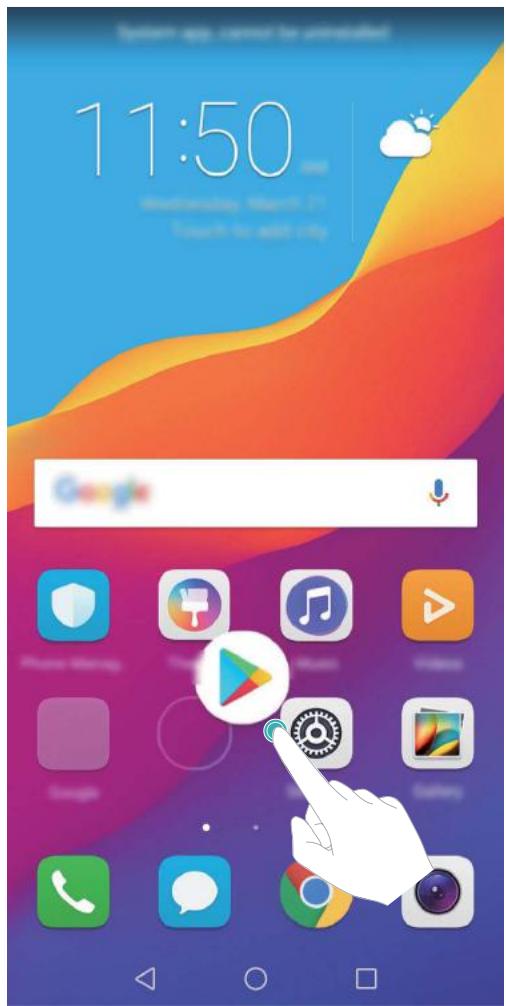 HUAWEI NC - Gérer les iconônes de l'écran d'accueil - 1