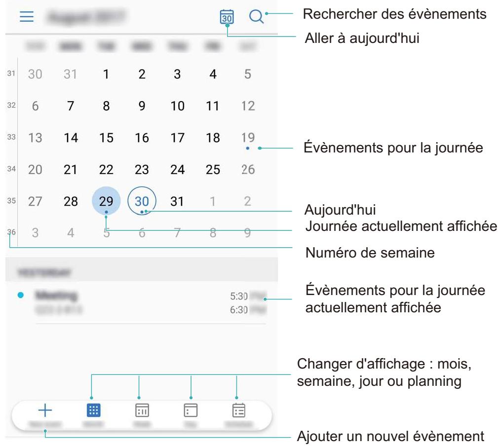 HUAWEI NC - Parcourir Agenda - 1