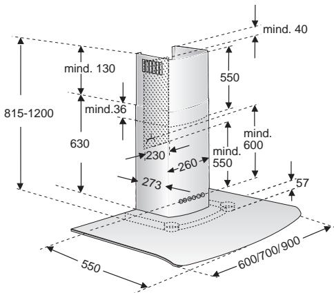BOSCH DKE655755955M - Connecting a 120 mm exhaust-air pipe: - 3