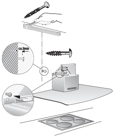 BOSCH DKE655755955M - O exaustor está preparado para ser montado numa parede da cozinha. - 2
