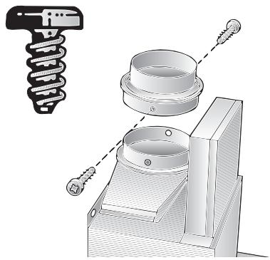 BOSCH DKE655755955M - Connecting a 120 mm exhaust-air pipe: - 1