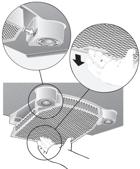 BOSCH DKE655755955M - Desmontar e montar os filtros metálicos: - 1