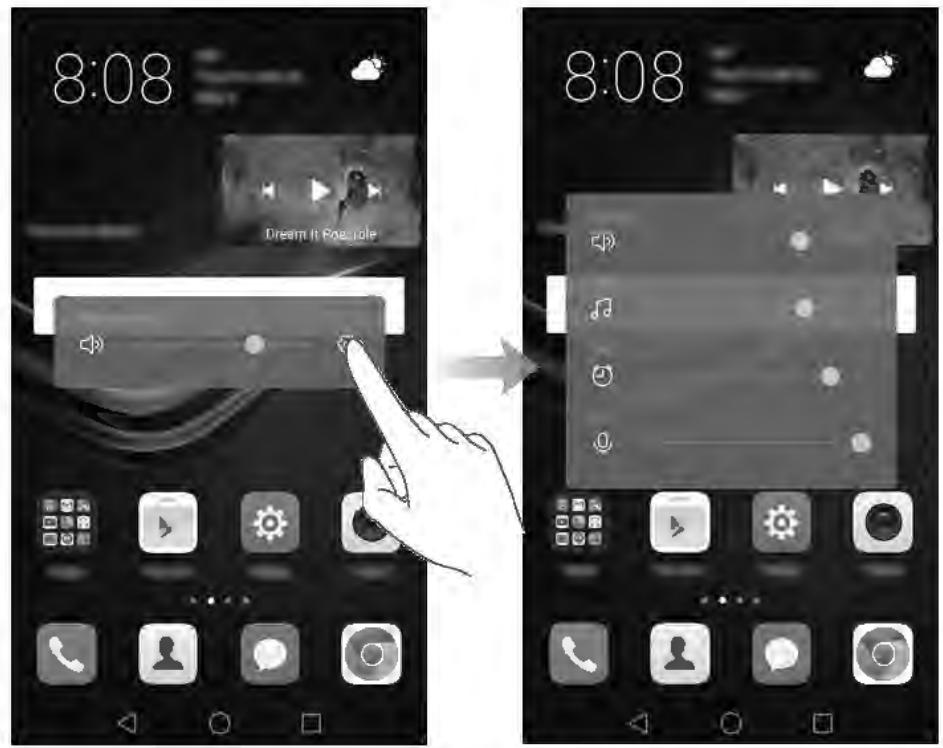 HUAWEI P9 LITE BLACK - Réglage rapide du volume du système - 1