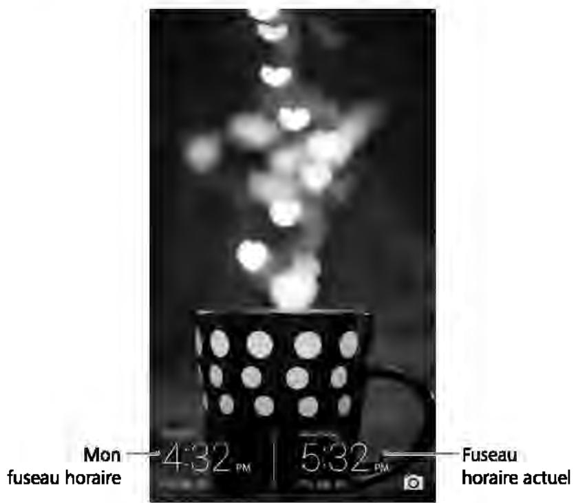 HUAWEI P9 LITE BLACK - Double affichage d'horloge - 1