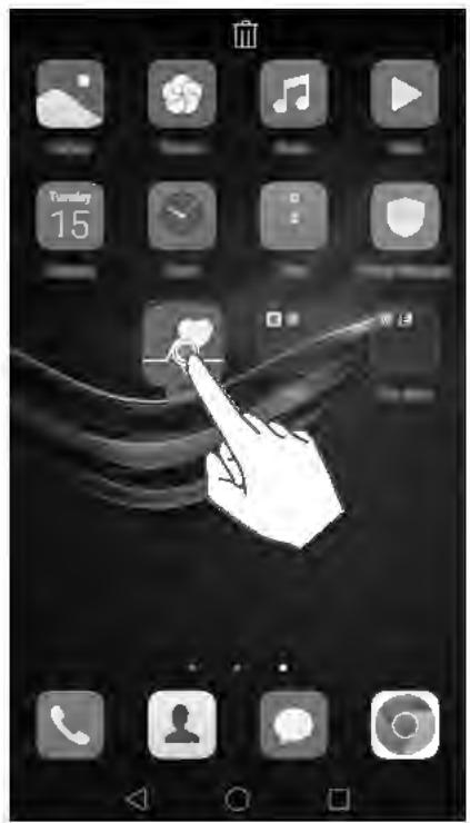 HUAWEI P9 LITE BLACK - Supprimer un widget ou une icône - 2