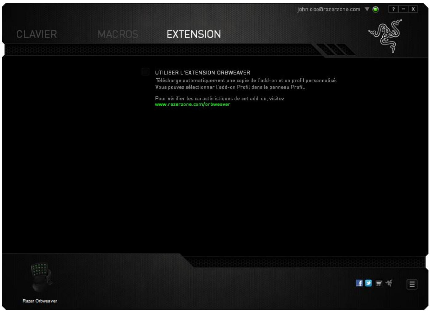 RAZER ORBWEAVER 2014 - ONGLET EXTENSION - 1