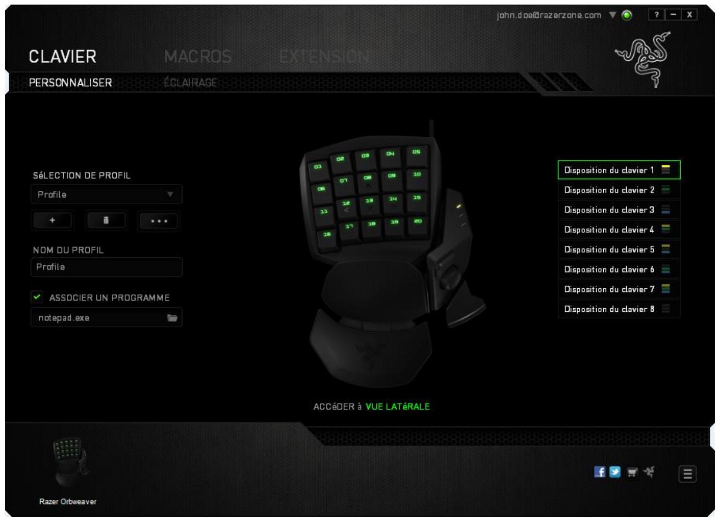 RAZER ORBWEAVER 2014 - ONGLET CLAVIER - 1
