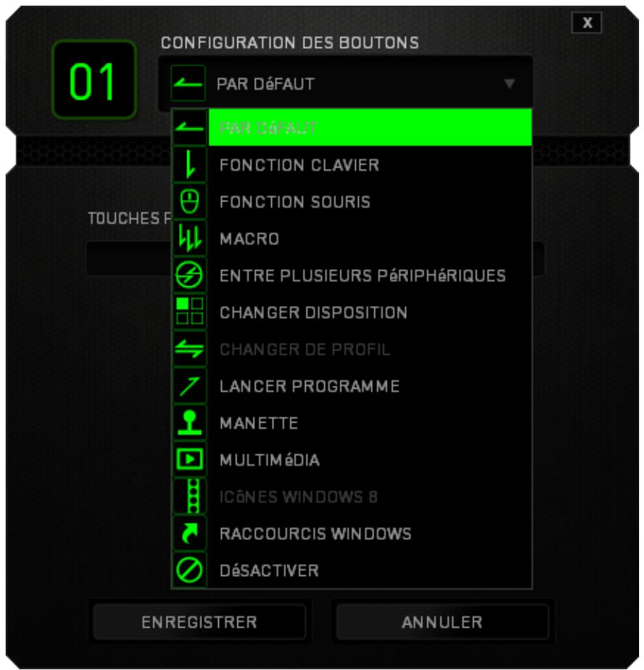 RAZER ORBWEAVER 2014 - Menu D'affection Des Touches - 1