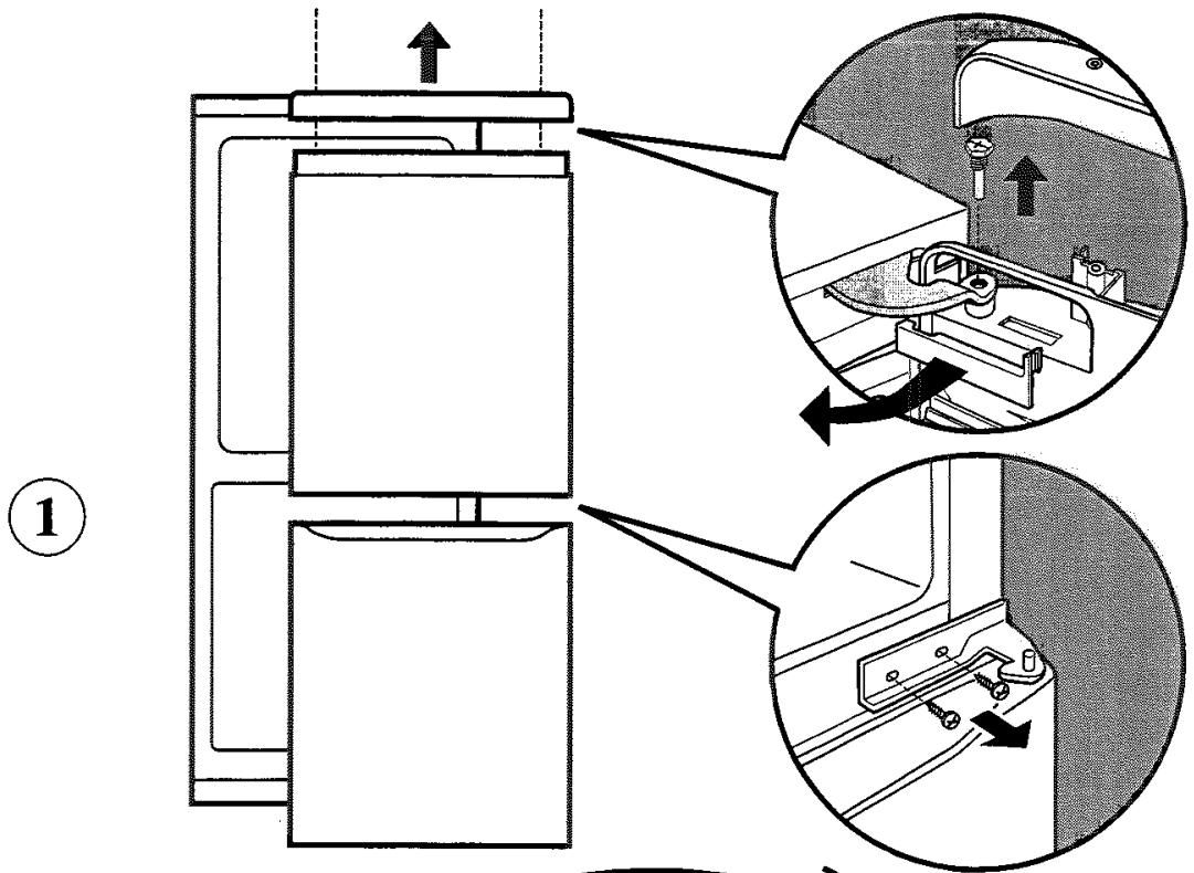 ARISTON MBA 3818 CBS - Réversibilité de l'ouverture des portes - 1