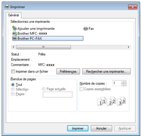 BROTHER MFC-1910DW - Envoi d'un fichier en tant que PC-FAX - 1