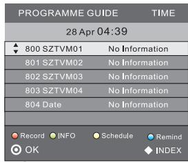 BRANDT B2614HD - Menu EPG (guide électronique des programmes) - 1