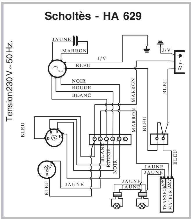 SCHOLTES HA629WHBLANC - Raccordement électrique - 2