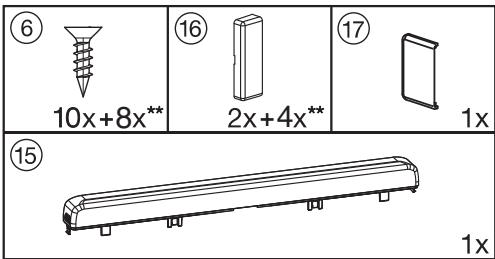 MIELE FN3402 - - pour le montage de la porte du meuble : - 1
