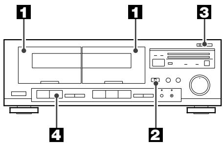 TEAC W-600R - D Pour arrêter provisoirement la lecture du disque en cours. (mode pause. DECK II uniquement) - 1