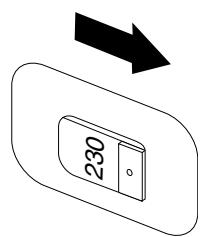 LENOVO H30-05 90BJOO3TF - Vérifiez la position du sélecteur de tension à l'arrière de l'ordinateur. Utilisez une pointe de stylo bille pour déplacer le commutateur, si nécessaire. - 3