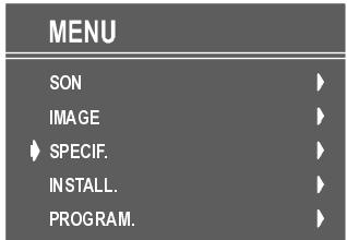HITACHI NC - Menu Specifications - 1