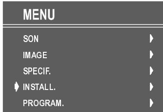 HITACHI NC - Menu INSTALL. - 1
