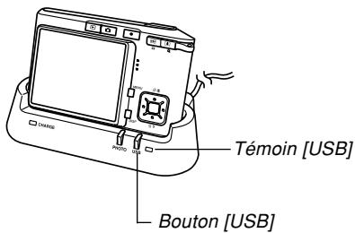 CASIO EXILIUM EX-S 500G - Appuyez sur le bouton [USB] de la station USB. - 1