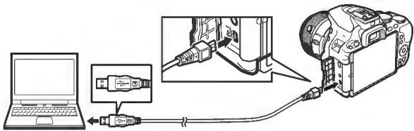 NIKON D5500+AF-P 18-55 - Branchez le cable USB. - 1