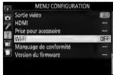 NIKON D5500+AF-P 18-55 - Activez le Wi-Fi intégré de l'appareil photo. - 1