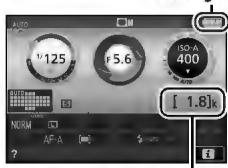 NIKON D5500+AF-P 18-55 - Niveau de charge et nombre de vues restantes - 2