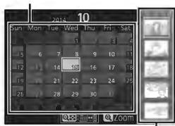 NIKON D5500+AF-P 18-55 - Visualisation par calendrier - 1