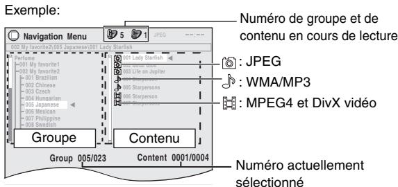 PANASONIC SC-HT 545 WEG - Lecture à partir de l'élement sélectionné (Navigation Menu) - 1