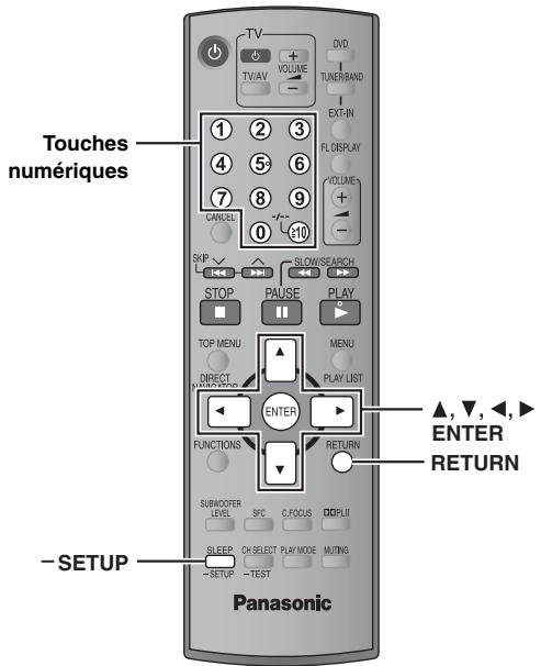 PANASONIC SC-HT 545 WEG - Les éléments affichés varient suivant le type de disque. - 1