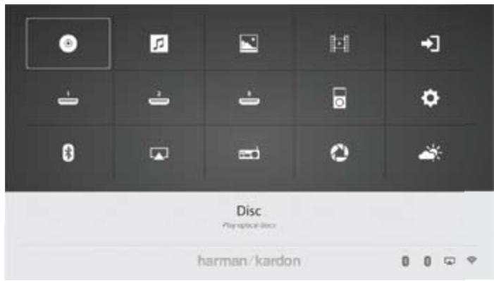 HARMAN KARDON BDS880/230-B2 - Menu principal - 1