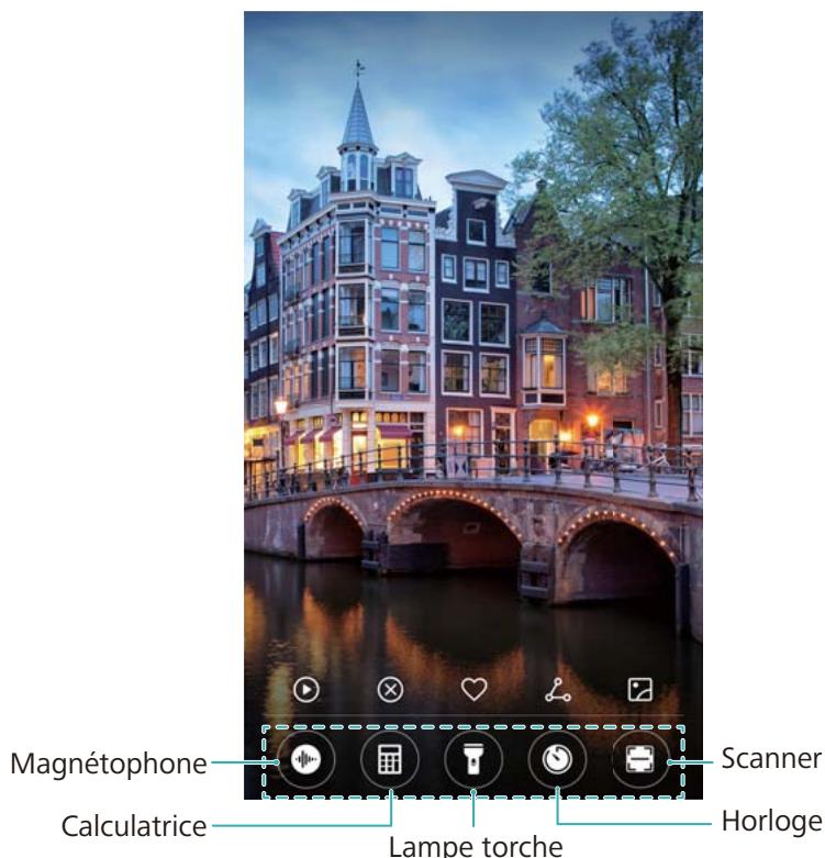 HONOR 8PRONOIR - Acceder aux outils depuis l'écran verrouillé - 1