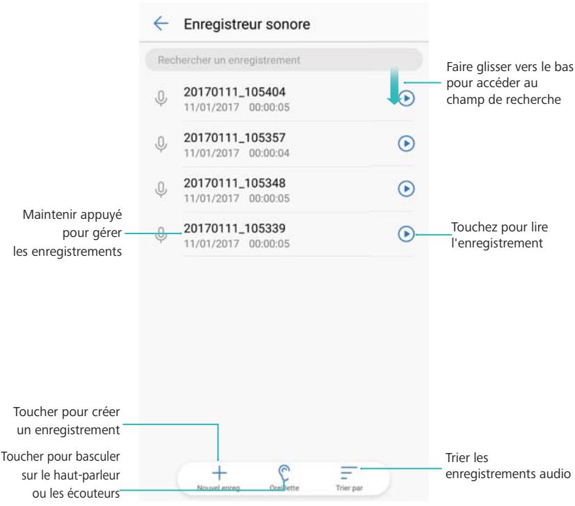 HONOR 8PRONOIR - Gérer les enregistrements - 1