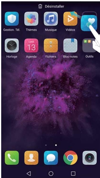 HONOR 8PRONOIR - Supprimer des applications de l'écran d'accueil - 1