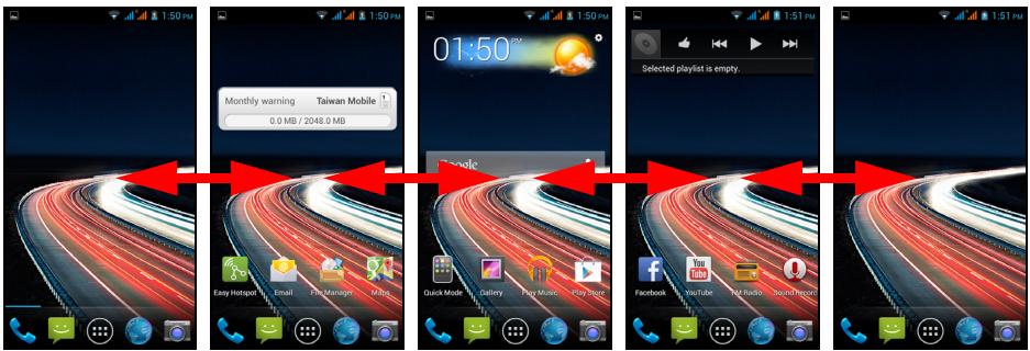 ACER LIQUID Z5 DUO BLANC - L'écran d'accueil étendu - 1
