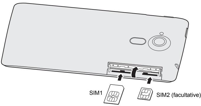 ACER LIQUID Z5 DUO BLANC - Installer une carte SIM ou microSD - 3