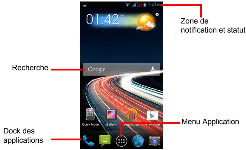 ACER LIQUID Z5 DUO BLANC - Écran d'accueil - 1