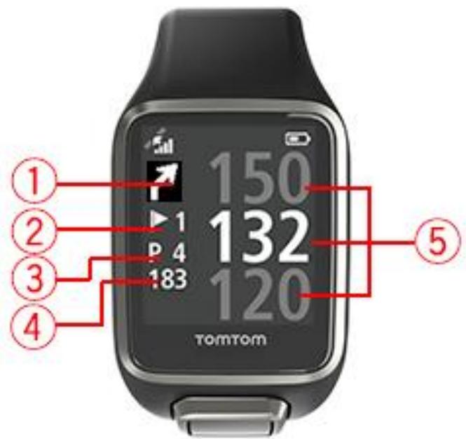 TOMTOM GOLFER 2 LARGE BLACK - Démarrage rapide : jouer votre premier trou - 1