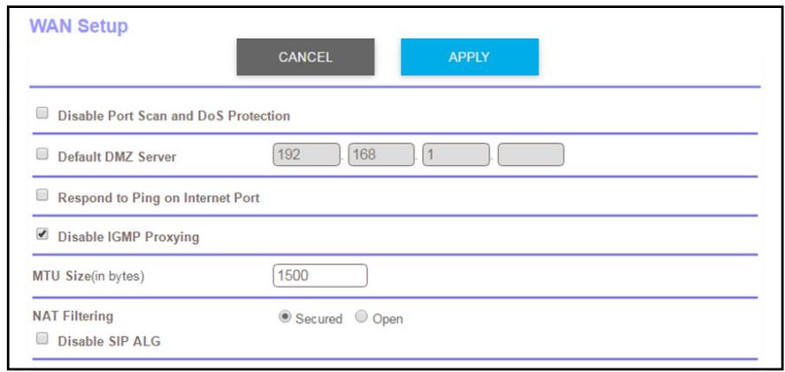 NETGEAR RBR50-100PES - To view the WAN settings: - 1