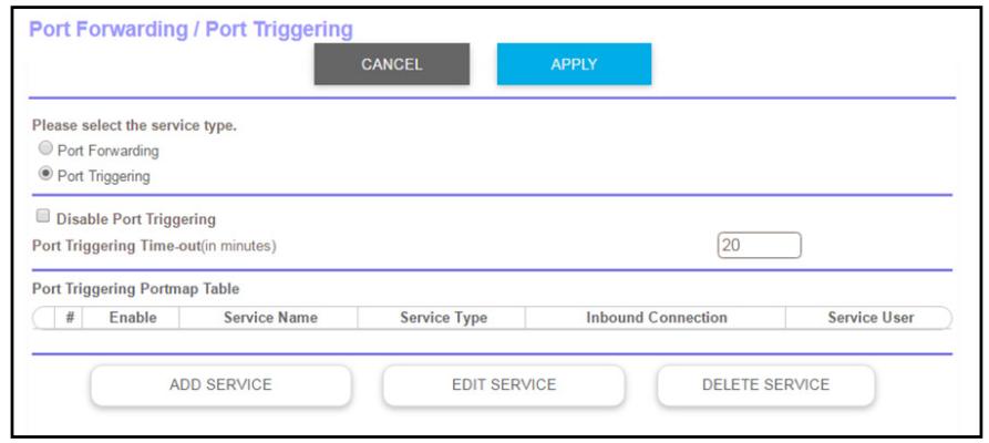 NETGEAR RBR50-100PES - To enable port triggering: - 1