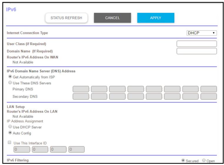 NETGEAR RBR50-100PES - To set up an IPv6 Internet connection with a DHCP server: - 1
