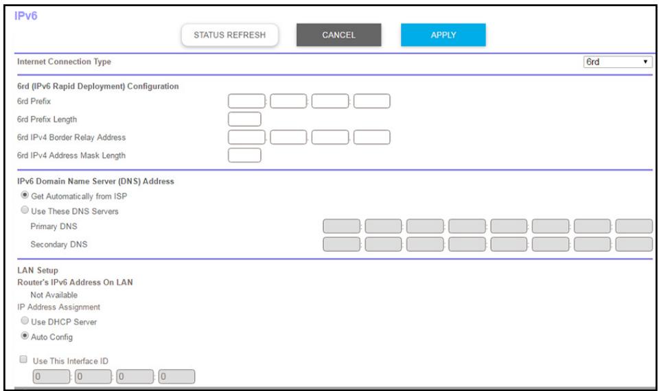 NETGEAR RBR50-100PES - To set up an IPv6 6rd Tunnel Internet connection: - 1