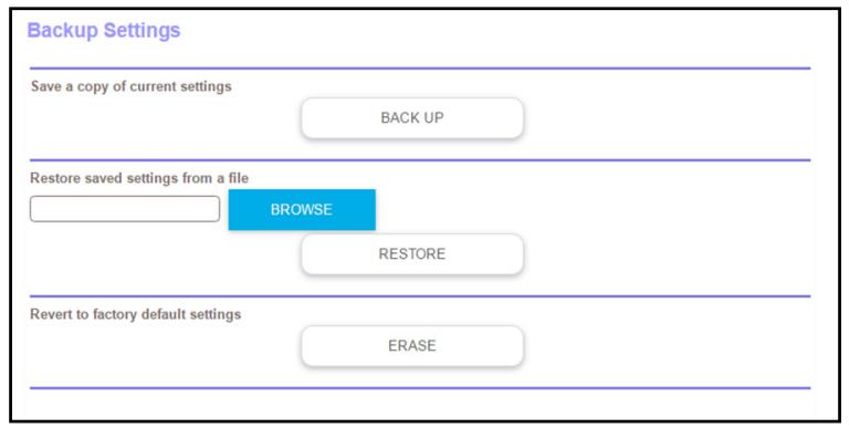 NETGEAR RBR50-100PES - To back up the router's configuration settings: - 1