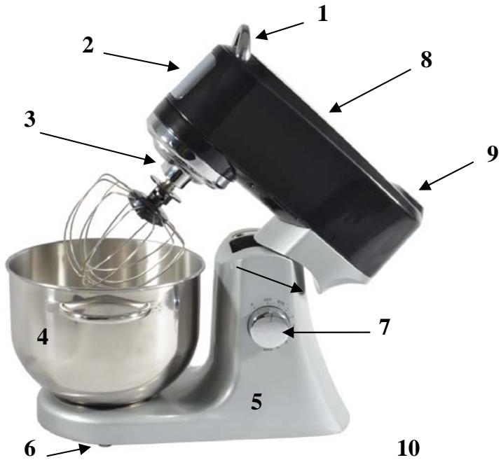 KITCHEN CHEF EF706 BS NOIR - DESCRIPTION de votre ROBOT PATISSIER - 1