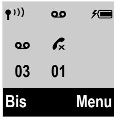 GIGASET A545 A DUO BLANC - Ouvrir la liste des messages - 1