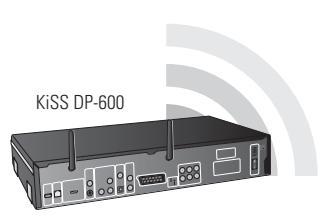 KISS DP 600 NOIR - Réseau sans fil avec un ordinateur utilisant une connexion Internet partagée - 1